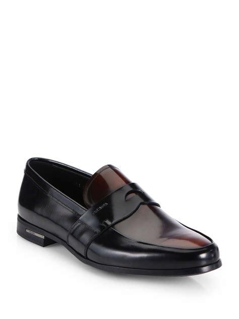 prada spazzolato loafers